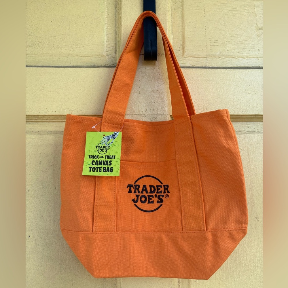 Trader Joe's Orange Canvas Tote Bag